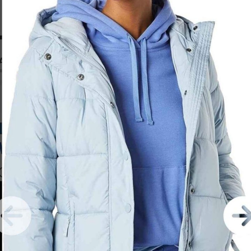 Amazon Essentials Women's Hooded Puffer Coat 6X Dusty Blue
